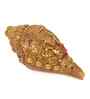 9 Inch Ganesha Carving Shankh Showpiece(Golden Antique)