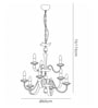 9-Light 2-Tier Pendant Chandelier   Polished Chrome, Black Faux Leather & Crystal