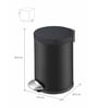 9 Litre Grey Plastic Dustbin
