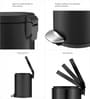 9 Litre Grey Plastic Dustbin