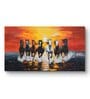9 Running Horses Canvas Painting