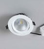 Wipro Glitz 9 Watt Round Panel Recessed COB Mounted White LED Down lighter (Cool White)