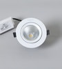 Wipro Glitz 9 Watt Round Panel Recessed COB Mounted White LED Down lighter (Cool White)