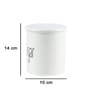 900 Ml White Mild Steel (Set of 2 ) AirTight  Storage Container