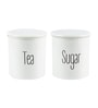 900 Ml White Mild Steel (Set of 2 ) AirTight  Storage Container
