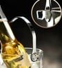 900ml Brick Tear Drops Pattern Glass Ice Bucket with Steel Handles   Wine/Beer Cooler (Transparent)