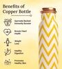 Zigzag  900ml Pure Copper  Copper Bottle