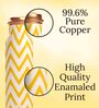 Zigzag  900ml Pure Copper  Copper Bottle