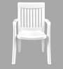 Hugo-Rover Coffee Table Set (4 Chairs + 1 Table) in White Colour