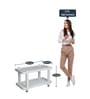 Hugo-Rover Coffee Table Set (4 Chairs + 1 Table) in White Colour