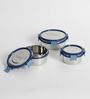 Nutri Lock Regular Stainless Steel (Set of 3 ) Airtight Container with Leak Proof lid