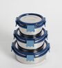Nutri Lock Regular Stainless Steel (Set of 3 ) Airtight Container with Leak Proof lid