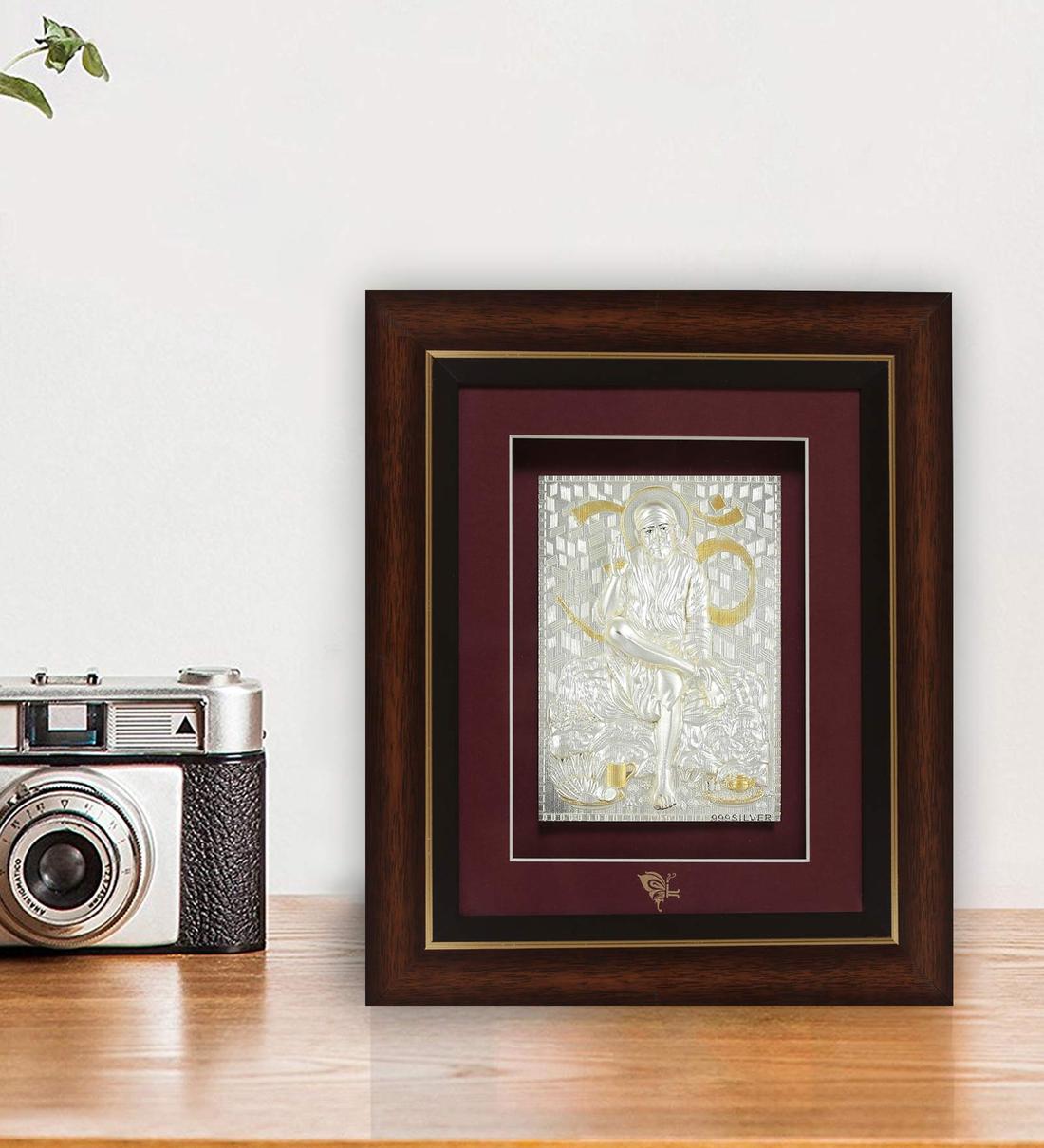 Buy 999 Pure Silver Religious Frame Of Sai Baba Sitting By Krysaliis Solid Silver Online Religious Frames Spiritual Home Decor Pepperfry Product Sai baba original photos, hyderabad, andhra pradesh. 999 pure silver religious frame of sai baba sitting