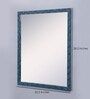 Engineeered Wood Rectangle Wall Mirror in Blue colour
