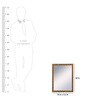 Solid Wood Rectangle Wall Mirror in Brown colour