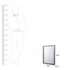 Engineered Wood Rectangle Wall Mirror in Pink colour