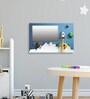 Printed space and rocket kids mirror