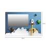 Printed space and rocket kids mirror