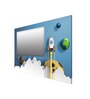 Printed space and rocket kids mirror