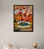 A Bridge Over River Mapple Multicolour Synthetic Wood Framed Canvas Wall Painting