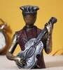 A Man With Hat & Guitar Polyresin Figurine