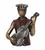 A Man With Hat & Guitar Polyresin Figurine