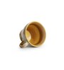 A Universe Chai 140ml Yellow & Cream Ceramic (Set of 12) Tea Cup & Saucer Set