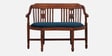 Aakruti Scratch Resistant Teak Wood 2 Seater Sofa In Teal Colour
