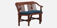 Aakruti Scratch Resistant Teak Wood 2 Seater Sofa In Teal Colour