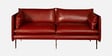 Aara Leather Three Seater Sofa in Red Colour