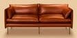 Aara Leather Three Seater Sofa in Tan Colour