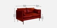 Aara Leather Two Seater Sofa in Red Colour