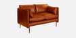 Aara Leather Two Seater Sofa in Tan Colour