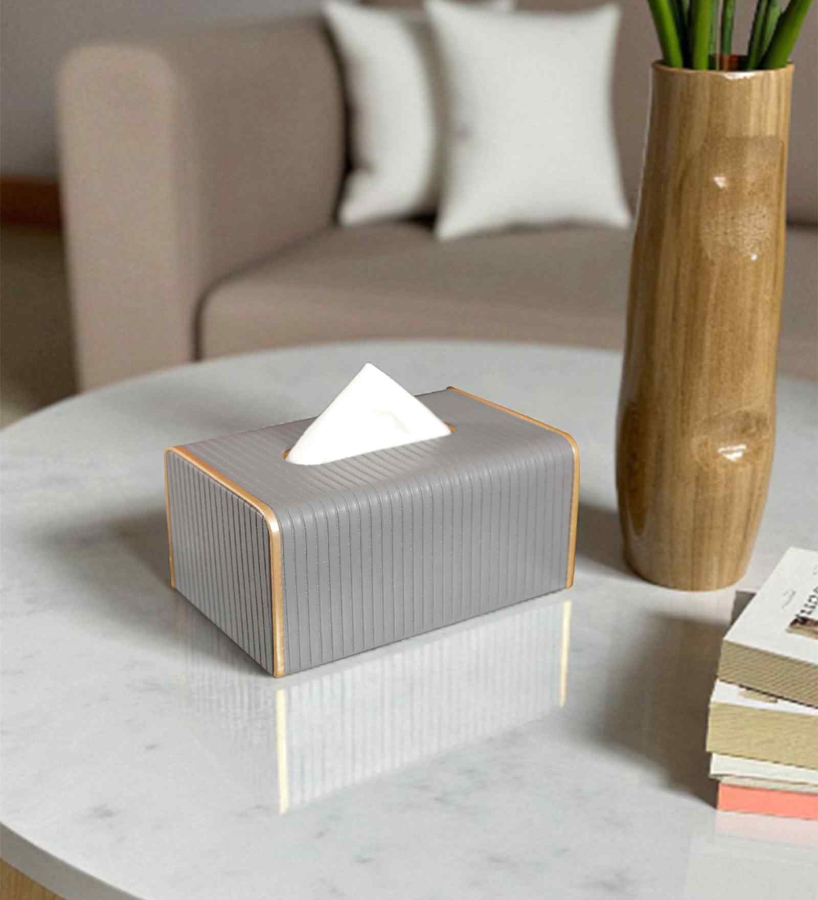 Premium Faux Leather Tissue Holder Box