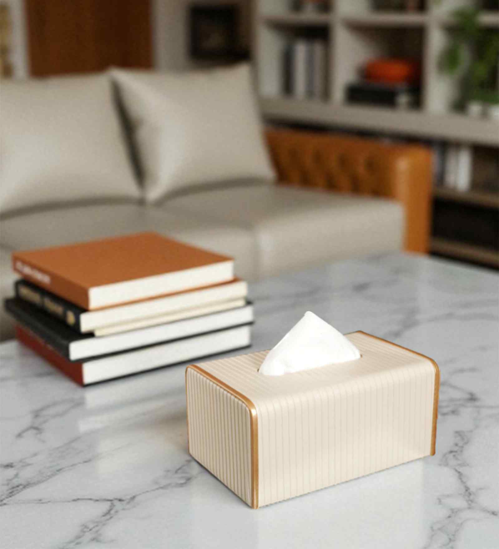 Premium Faux Leather Tissue Holder Box