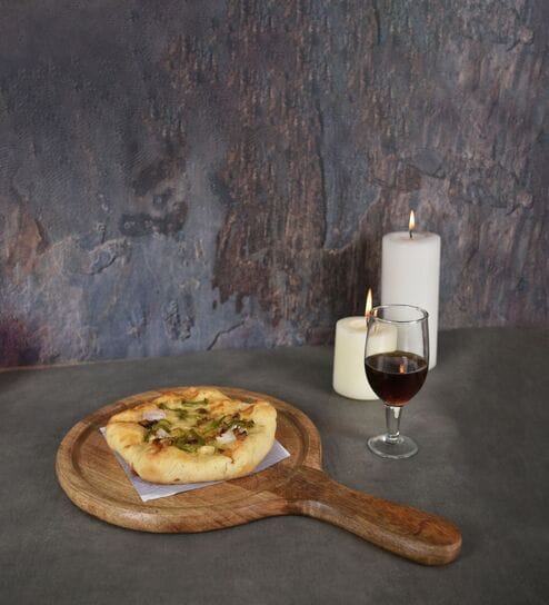 Aachman Round Brown 18 Inch Mango Wood Appetizer Platter