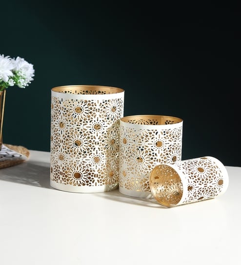 Ivory Aarika Candle Holder