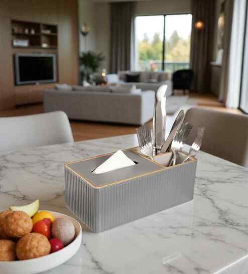 Faux Leather Tissue Holder Storage Box