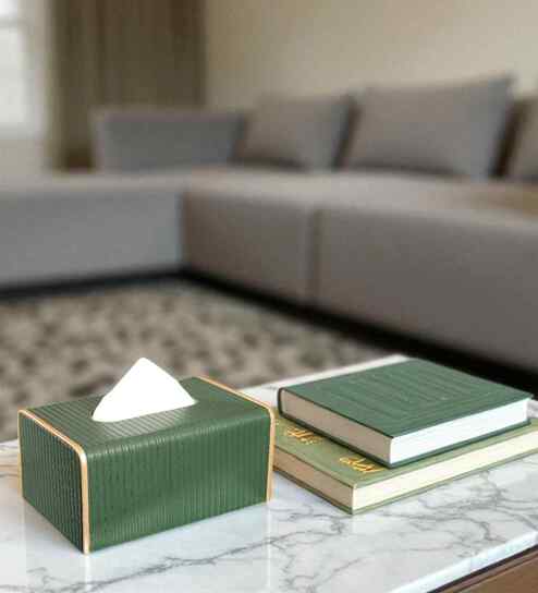 Premium Faux Leather Tissue Holder Box