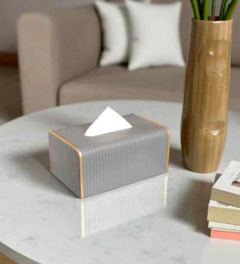 Premium Faux Leather Tissue Holder Box