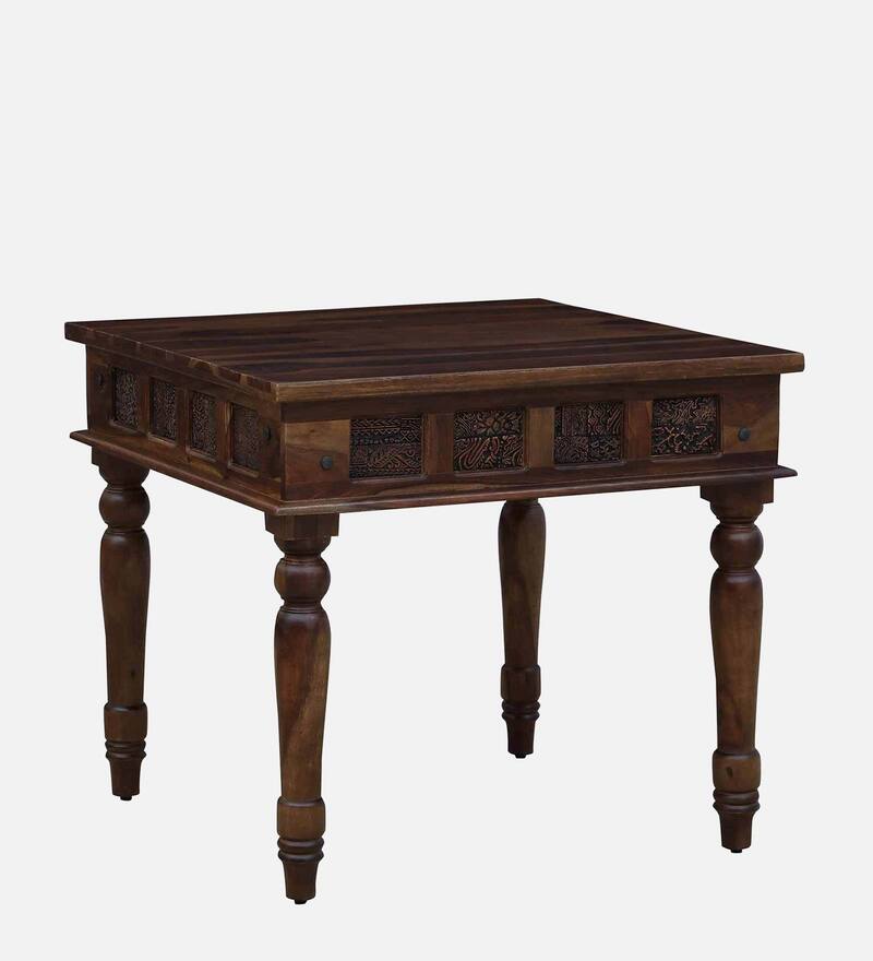 Buy Aakrit Sheesham Wood 4 Seater Dining Table In Provincial Teak