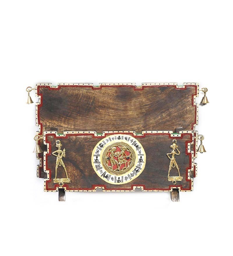 Buy Aapno Rajasthan Wood And Metal Wall Letter Holder With Tribal