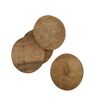 Aachman Brown Mango Wood (Set of 2) Table Coaster