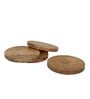 Reflections Natural Brown Mango Wood (Set of 4) Coasters