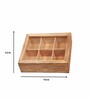 Aachman Brown Wood & Glass Tea Box