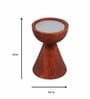 Aachman Wood Conical 5.2 Inch Brown MDF Candle Holder