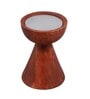 Aachman Wood Conical 5.2 Inch Brown MDF Candle Holder