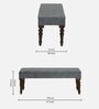Aadhya Sheesham Wood Upholstered Bench In Warm Chestnut Finish