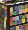 Alankaar Solid Wood Chest Of Drawers In Hand-Painted Multicolour Patches