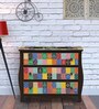Alankaar Solid Wood Chest Of Drawers In Hand-Painted Multicolour Patches